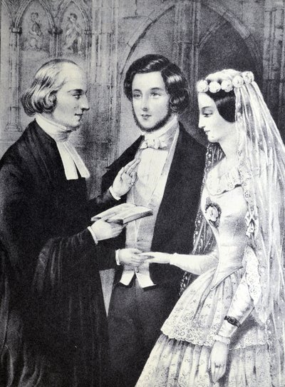 Il matrimonio da N. and Ives, J.M. Currier